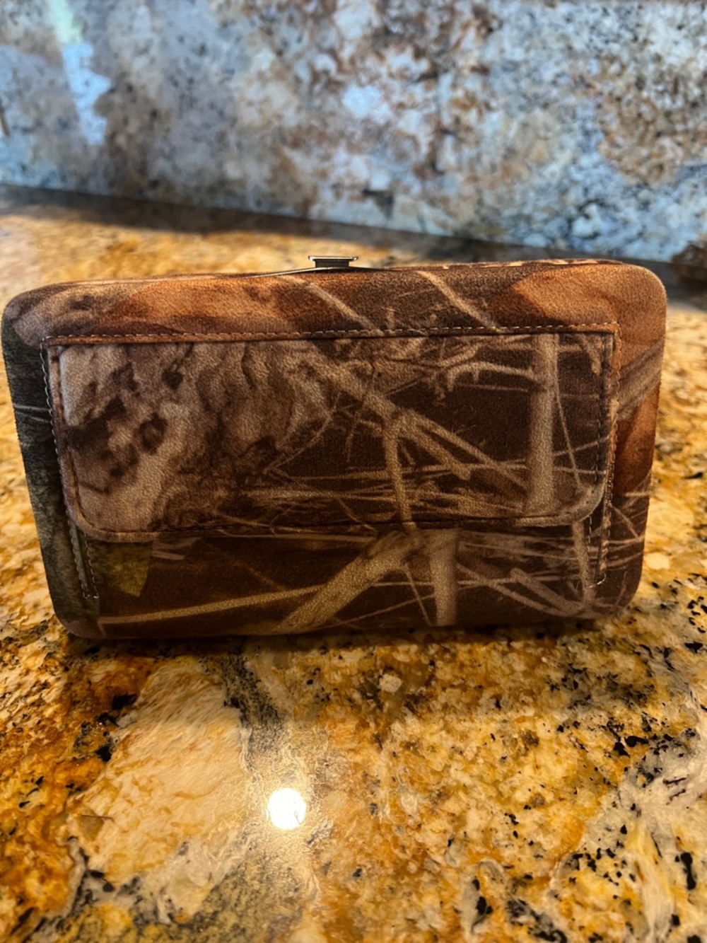 Camo Print Clutch Wallet